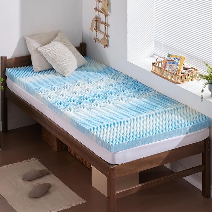 SINWEEK 2 Inch Memory Foam Mattress Topper Twin XL, Twin Extra Long Mattress by SINWEEK