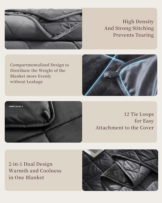 L'AGRATY Queen/King Size Weighted Blanket - Image 8
