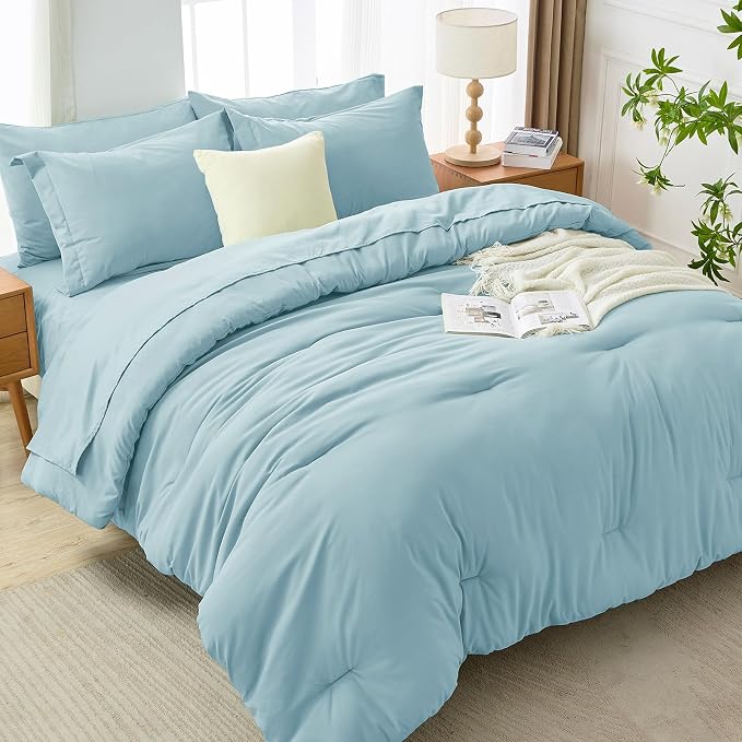 MUXHOMO 7 Pieces Full Comforter Set, Soft Bed in a Bag Full Size, All Season - Image 7