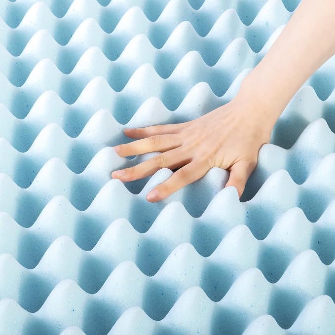 Best Price Mattress 4 Inch Egg Crate Memory Foam Mattress Topper - Image 5