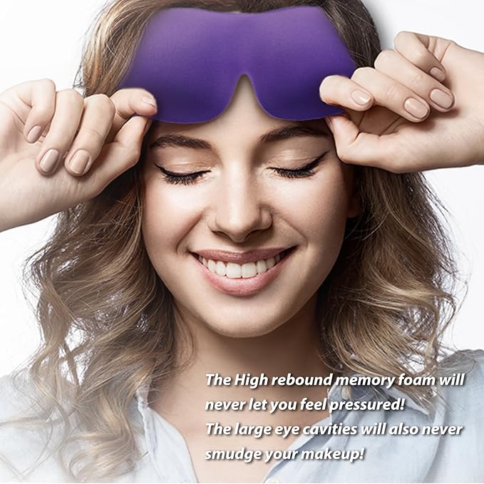 PrettyCare 3D Sleep Mask 2 Pack, Eye Mask - Image 2