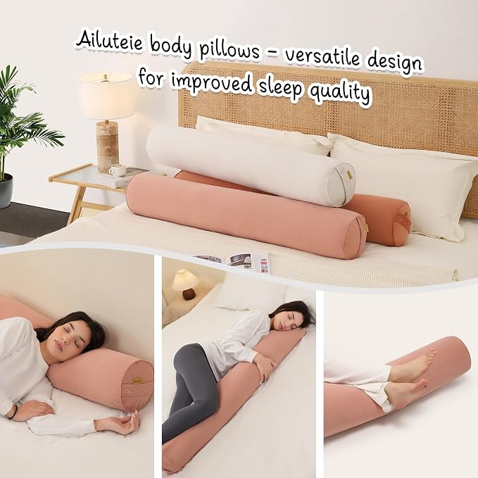 Body Pillow for Adults, Long Round Pillow, Big Cylindrical Pillow, Large Full - Image 6