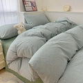 mixinni Green Striped Duvet Cover Twin Size by mixinni