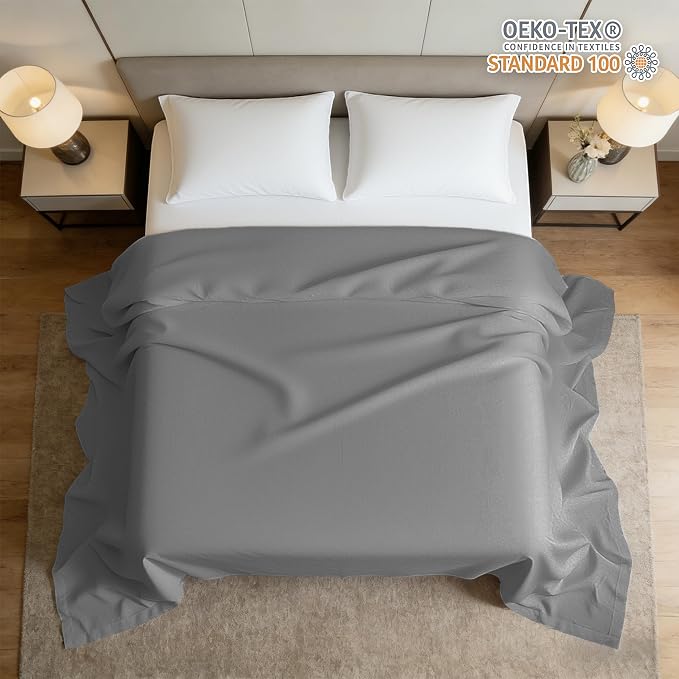 HBHLFZ Twin XL Flat Sheets Only 2 Pack - Image 2