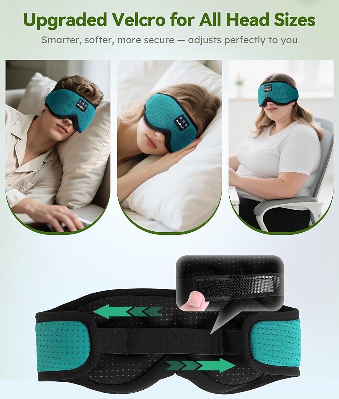 MUSICOZY Sleep Headphones Breathable Bluetooth Headband 3D Sleeping Headphones - Image 7