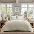 EVERGRACE Velvet Quilt Set Queen Size, Luxurious Soft Striped Channel Bedding by EverGrace