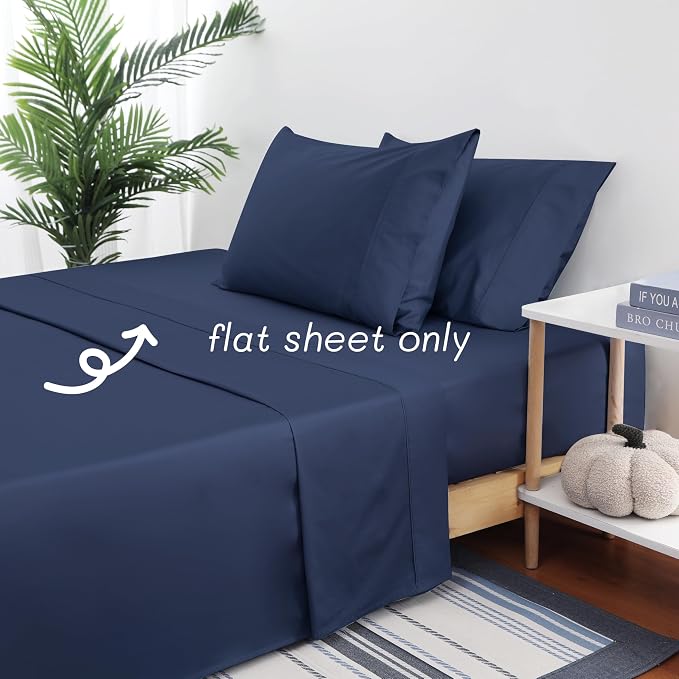 Flat Sheet Only 2 Pack, Twin Size 400 Thread Count 100% Egyptian Cotton Flat - Image 5