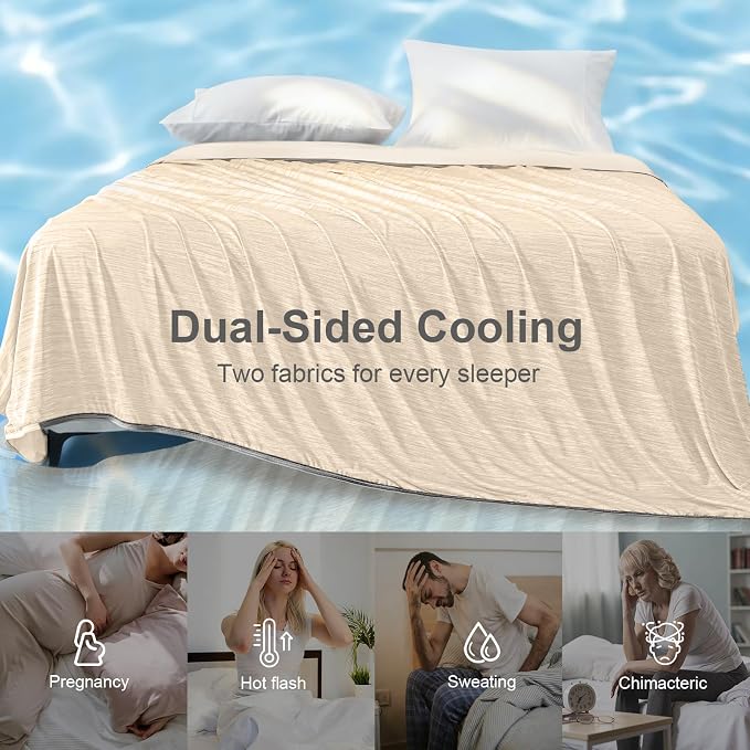 KMUSET Cooling Blanket Queen Size, Double Sided Summer Cooling Blankets - Image 8