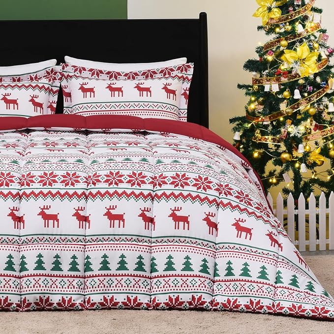 downluxe Christmas Comforter Set King - Image 2