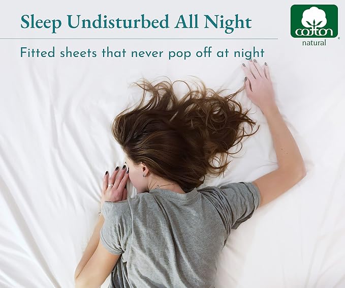 California Design Den Soft 100% Cotton Twin XL Fitted Sheet Only, Durable Sateen - Image 7