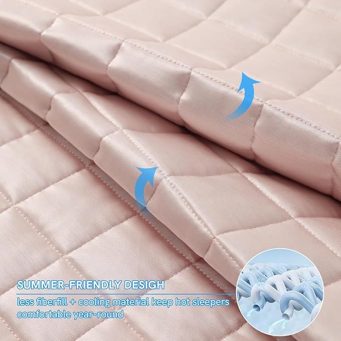 YnM Cooling Weighted Blanket for Adults, 15lbs Heavy Bed Throw Comforter - Image 3
