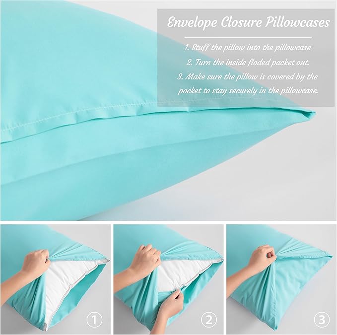 NTBAY Toddler Pillow Cases Set of 2, 2 Pack Brushed Microfiber 14x20 Pillow - Image 4