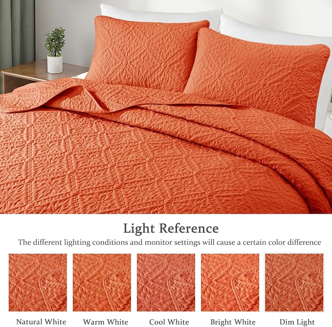 Exclusivo Mezcla King Quilt Bedding Set, Lightweight Soft Bedspreads Coverlets - Image 3