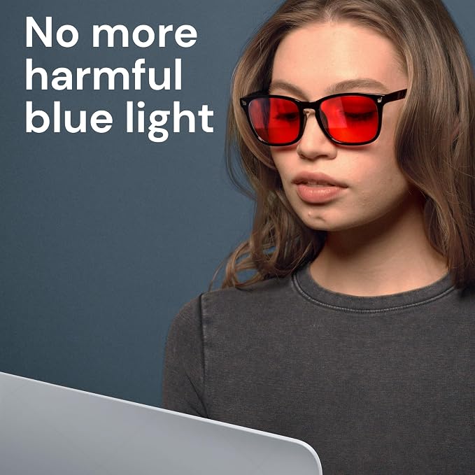 Gaoye Black with Red Lenses Blue Light Glasses - Image 5