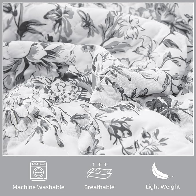 WONGS BEDDING Quilt King Size, Botanical Quilt - Image 6