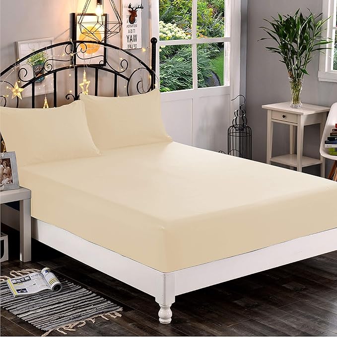 Elegant Comfort 1500 Premium Hotel Quality 1-Piece Fitted Sheet, Softest by ELEGANTCOMFORT