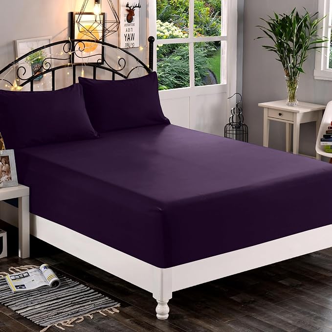 Elegant Comfort 1500 Premium Quality Fitted Sheet Ultra Soft 18-24 Inch Extra - Image 2
