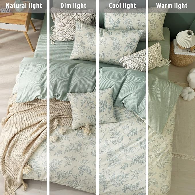 LEMIROE Botanical Cotton Comforter King Size - Image 6