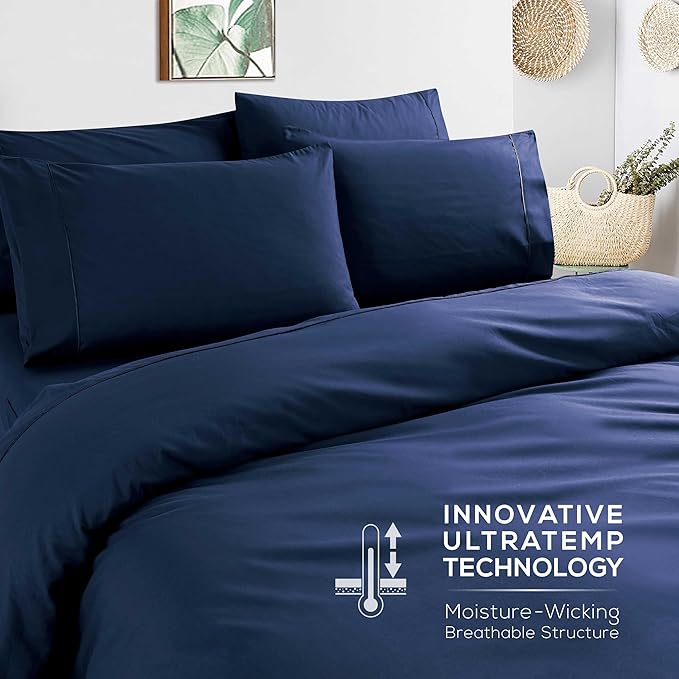 Mueller Ultratemp King Size Sheets Set, Super Soft 1800, 6 Piece, Deep Pocket - Image 6