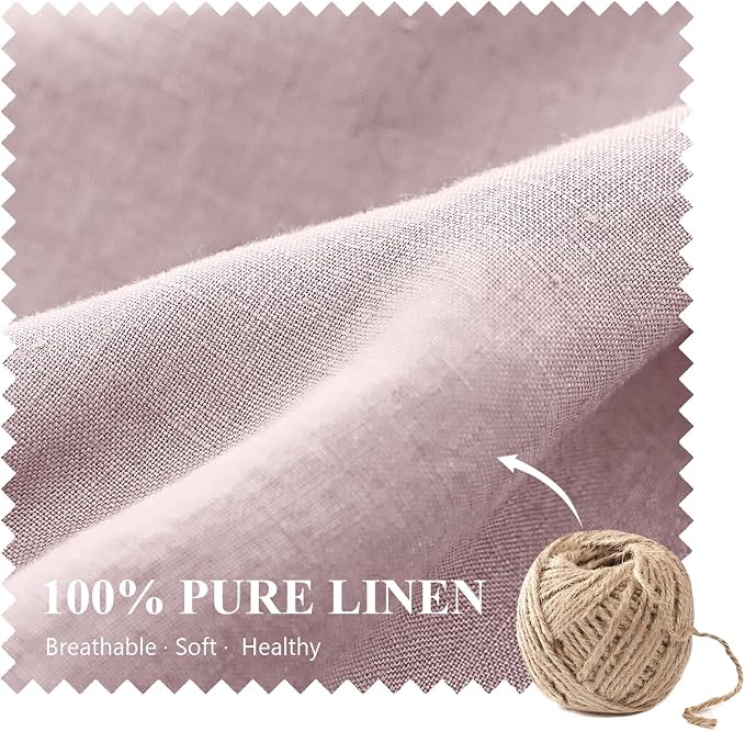 Simple&Opulence 100% Linen Lumbar Pillow Cover 12 x 20 Inches Set of 2 - Image 2