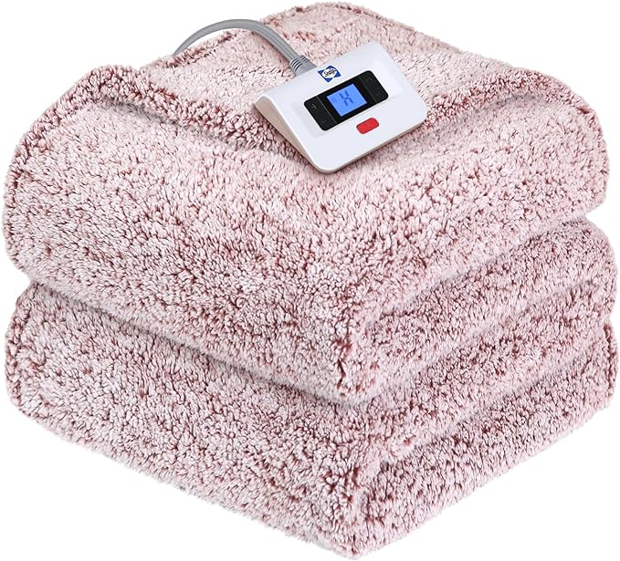 Sealy Electric Blanket Full Size, Soft Sherpa Heated Blanket Single Control by Sealy