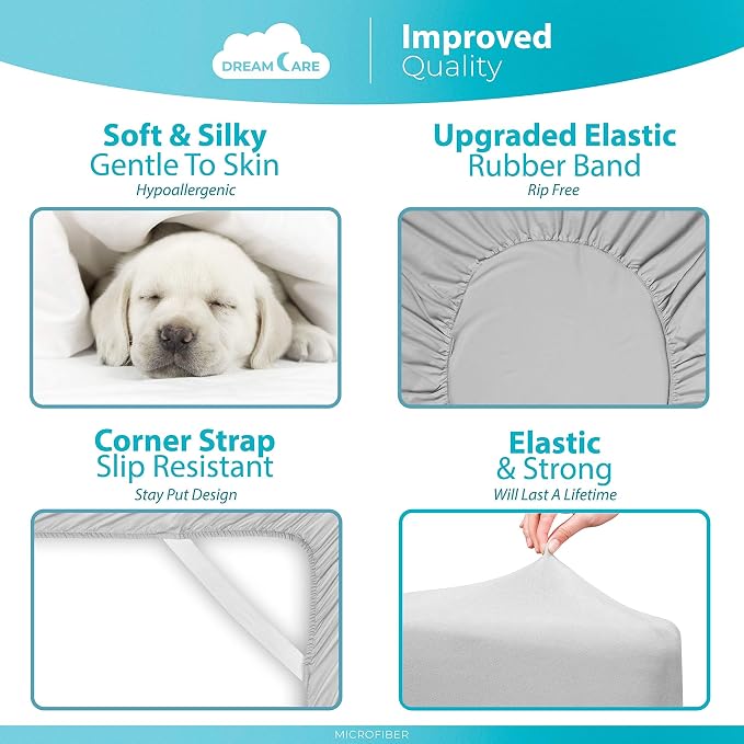 DREAMCARE King Fitted Sheet - Image 6