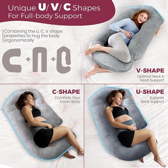 PILLANI Pregnancy Pillows for Sleeping – 57-Inch Maternity Pillow for Pregnant - Image 8