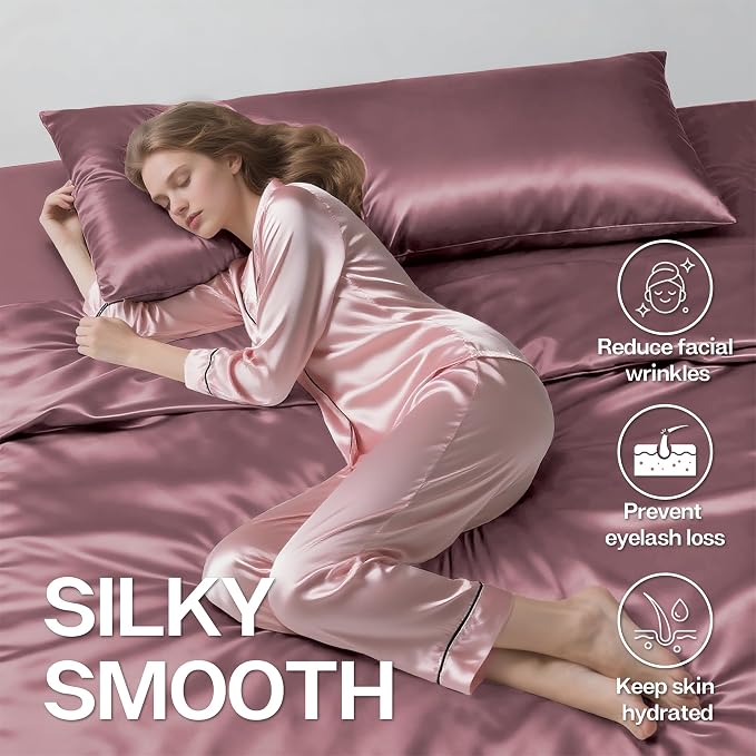 MR&HM Satin Body Pillow Cover, Soft and Breathable Body Pillow Case - Image 4