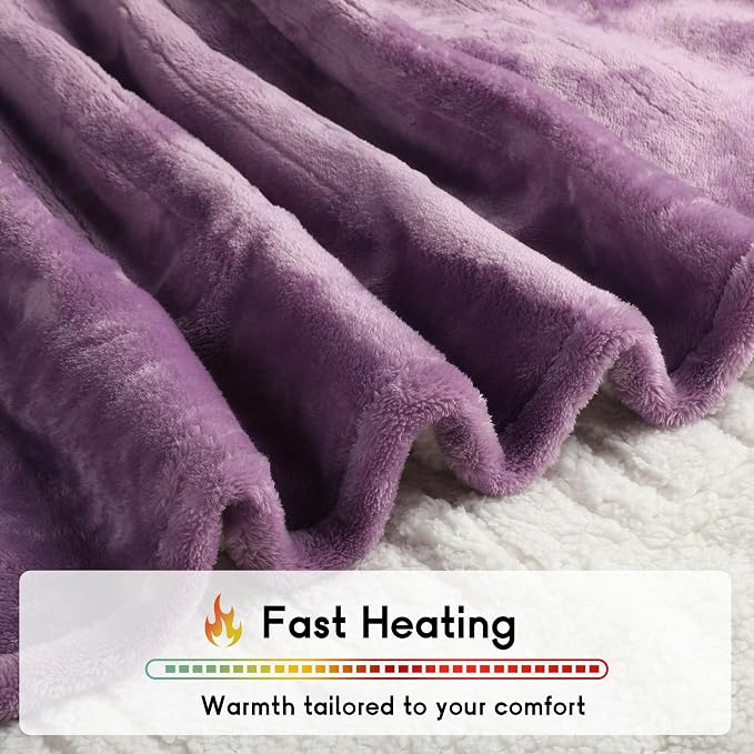 Heated Blanket Electric Throw Size 50''x60'' - Image 3