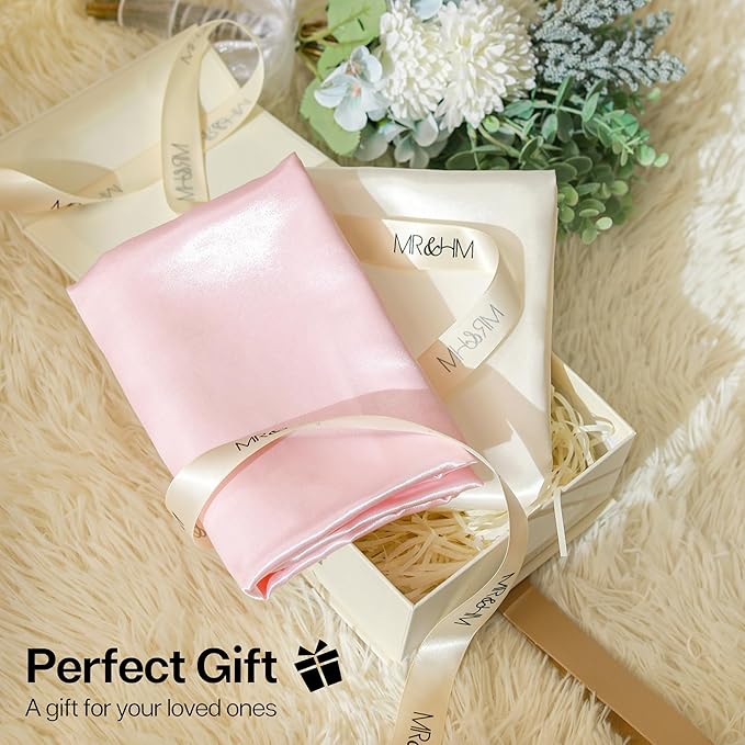 MR&HM Satin Pillowcase for Hair and Skin, Silk Satin Pillowcase 2 Pack - Image 7