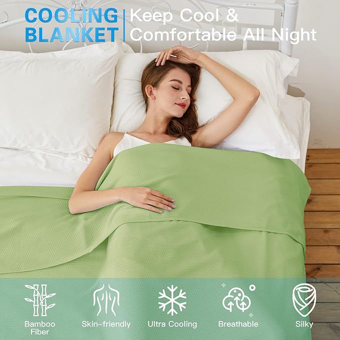 AmyHomie Cooling Blanket, 100% Rayon Derived from Bamboo, Cool Summer Blanket - Image 5