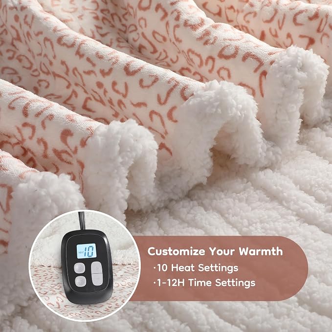 LaffyLo Electric Heated Blanket Full Size 72 x 84, Fast Heating Blanket - Image 2