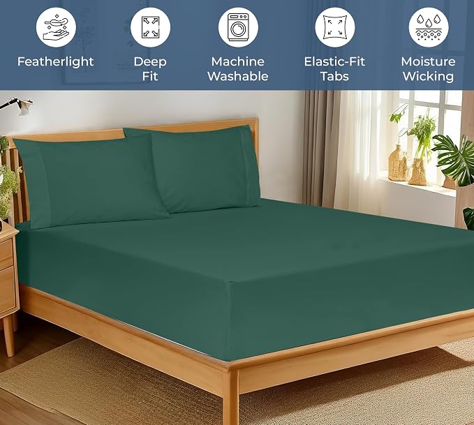 Royale Linens 100% Organic Cotton Fitted Sheet - Image 3