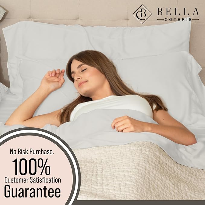 Bella Coterie California King Size Fitted Sheet Only | Luxury Bamboo Viscose | - Image 5