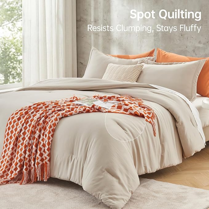 MUXHOMO Full Comforter Sets, All Season Ultra Soft Down Alternative Bedding - Image 5
