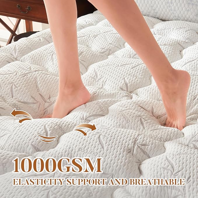 PRIMESOFT 100% Waterproof Full Size Mattress Topper, Thick Pillow Top Mattress - Image 5
