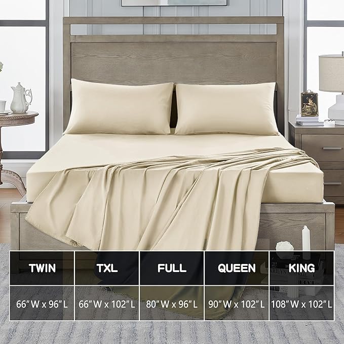 FreshCulture Twin XL Flat Sheets Only 2 Pack - Image 5