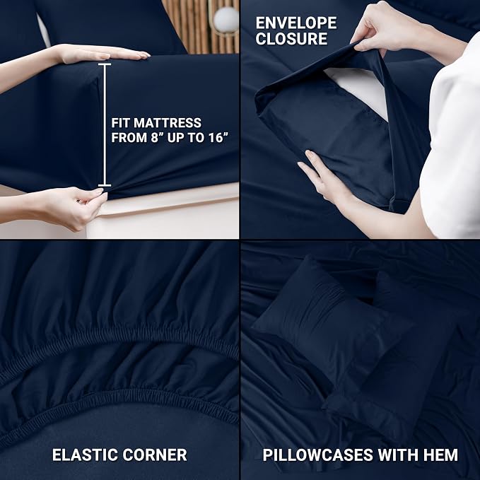 Utopia Bedding King Size Sheet Set - Image 3