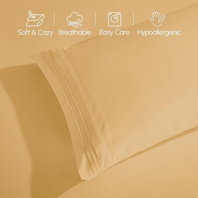 Elegant Comfort Luxurious 1500 Premium Hotel Quality Microfiber 4-Piece Sheet - Image 8