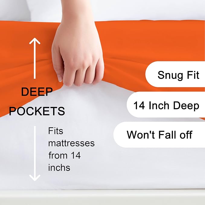 Hotella 100% Microfiber King Size Fitted Sheet Only, Fit - Image 2