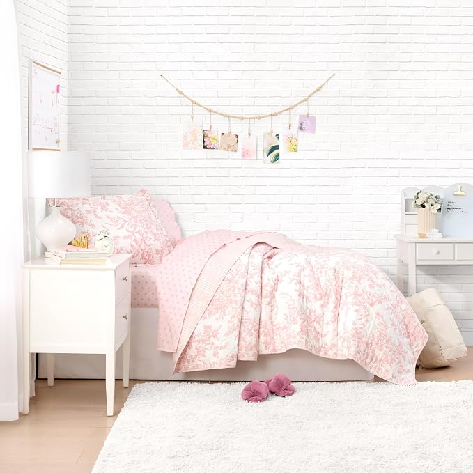 Laura Ashley - Twin Size Bedding Bundle, Reversible Quilt - Image 5