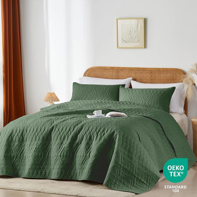 akkialla Full/Queen Size Quilt Bedding Set, Modern Style Geoetric Pattern - Image 2