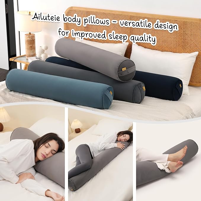 Body Pillow for Adults, Long Round Pillow, Big Cylindrical Pillow, Large Full - Image 6