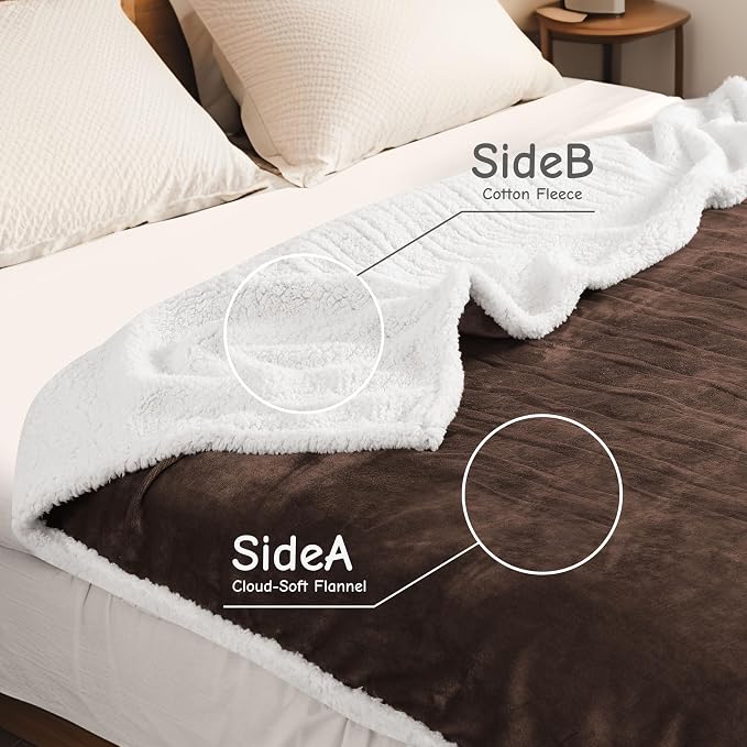Electric Heated Blanket Throw Size 50"x60", Soft Flannel - Image 3