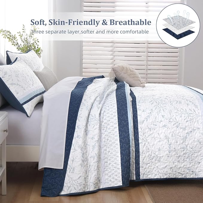 DJY Striped Quilt Set King Size - Image 3