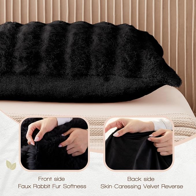 YZ HOME Faux Fur Fluffy Body Pillow - Image 3