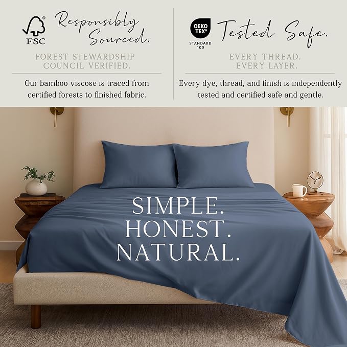 Karissa Mae Cooling Bamboo Viscose King Size Pillowcase Set | 100% FSC - Image 4