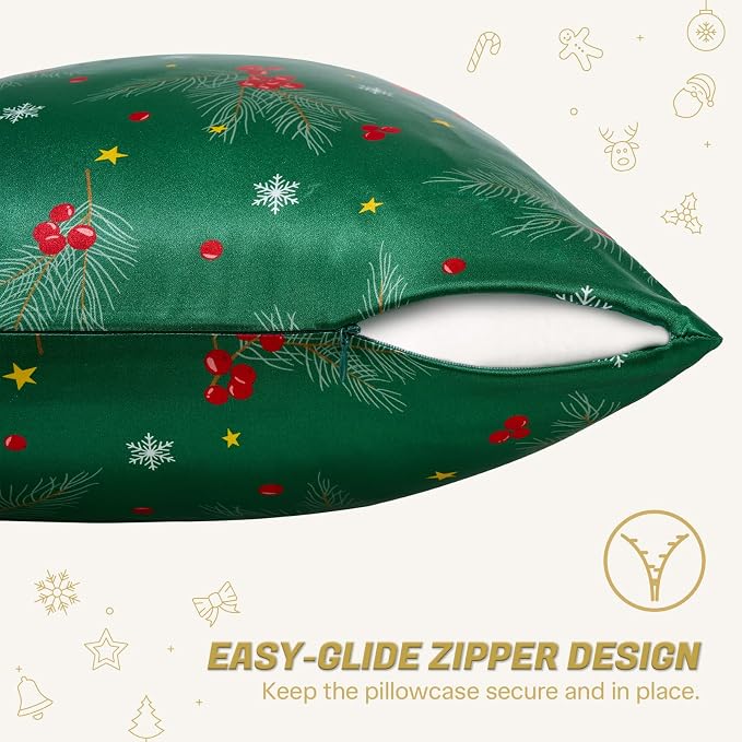THXSILK Christmas Style 6A+ Grade Mulberry Silk Pillowcase - Image 4