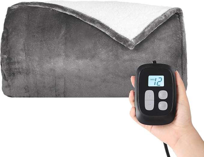 Heated Blanket Electric Blanket King Size 90''x100'' by Minervada