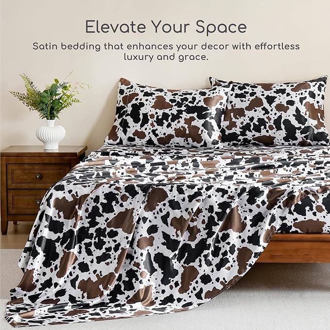 MR&HM Satin Sheets with Elastic Corner Straps, Twin XL Size 3-Piece Silky - Image 7